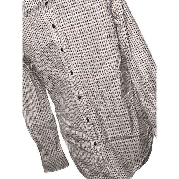 EXCELLENT CONDITION Retails: $378 Lafayette 148 New James Checked Shirt Sagebrus - Picture 4 of 14